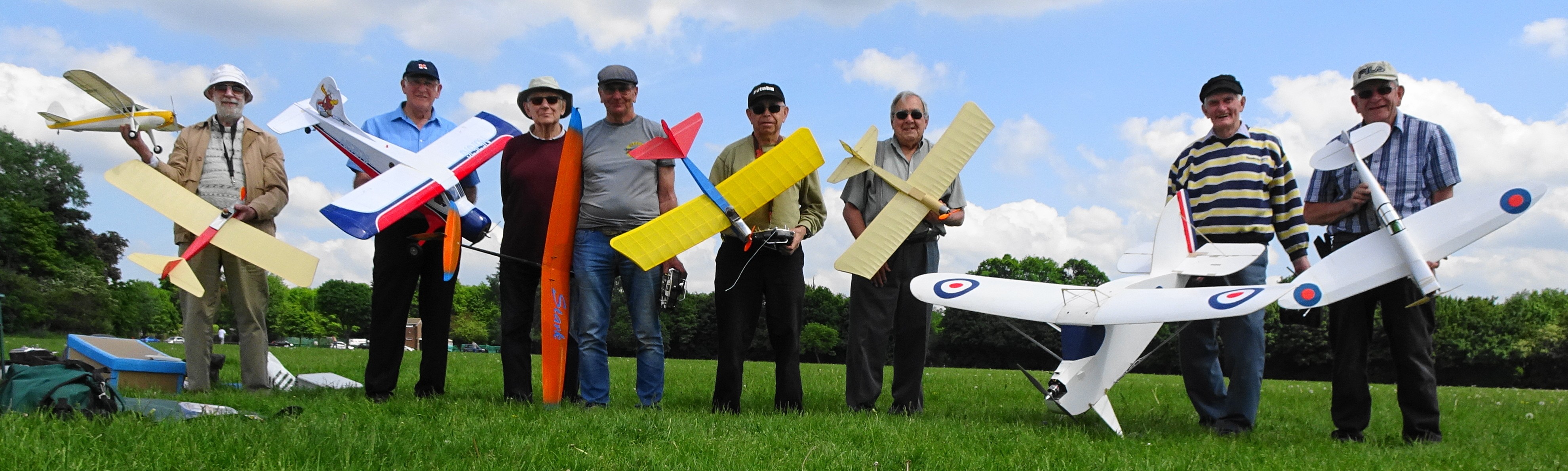 Members of the club at the flying site